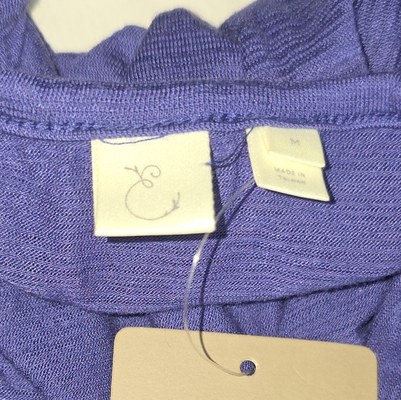 Dolan Anthropologie Purple Open Back Dress Medium Flutter Sleeve NWT - Picture 4 of 10